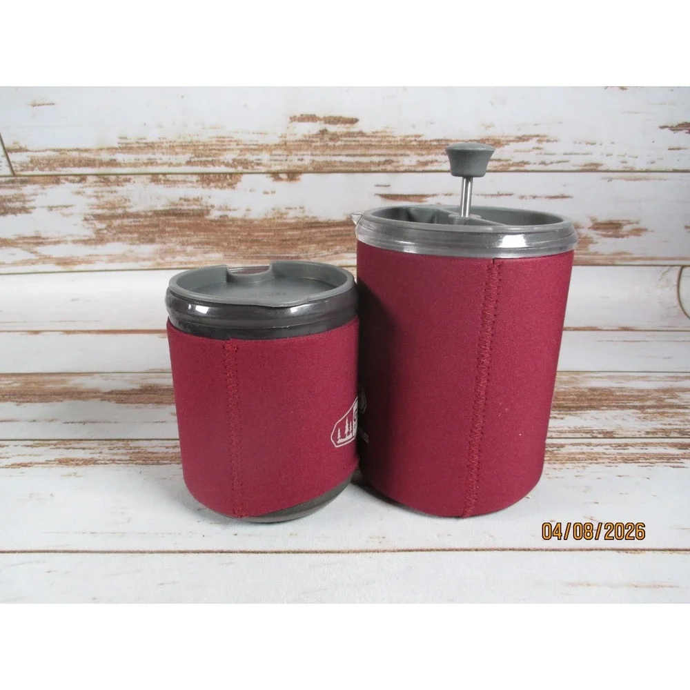 GSI Outdoors Personal JavaPress 10 oz French Press Coffee Maker Cup Red Used